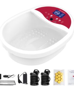 veicomtech Ionic Foot Bath Detox Machine, Foot Detox Machine, Ionic Foot Spa Kit with 10 Ginger Tablets FIR Belt Massage Pads for Home use or Salon