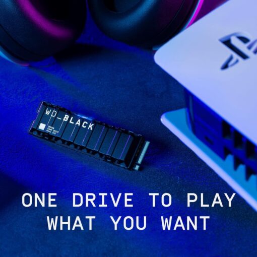Western Digital 2TB SN850 NVMe SSD for PS5 Consoles Solid State Drive with Heatsink - Gen4 PCIe, M.2 2280, Up to 7,000 MB/s - WDBBKW0020BBK-WRSN - Image 4