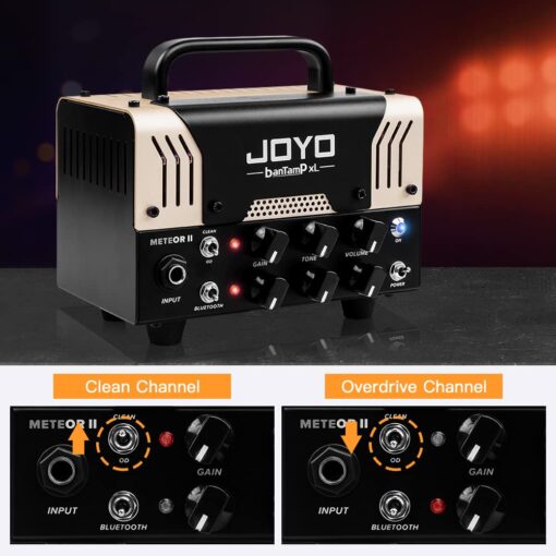 JOYO Meteor II BanTamp XL Series Mini Amp Head 20 Watt Preamp 2 Channel Hybrid Tube Guitar Amplifier Head for Electric Guitar with Bluetooth - Image 7