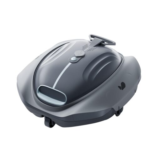BUBLUE Bubot 300P Cordless Robotic Pool Cleaner, Pool Vacuum, Bluehole Suction, Dual Motors, DirtLock 2.0, Quick Charging, 90-Min Runtime for Above-Ground Flat Pools up to 850 Sq.Ft, Space Gray