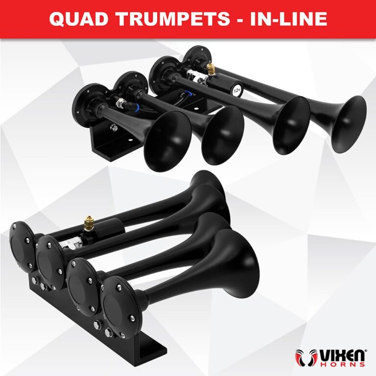 Vixen Horns Train Horn Kit for Trucks/Car/Semi. Complete Onboard System- 150psi Air Compressor, 1 Gallon Tank, 4 Trumpets. Super Loud dB. Fits Vehicles like Pickup/Jeep/RV/SUV 12v VXO8210/4124B - Image 6