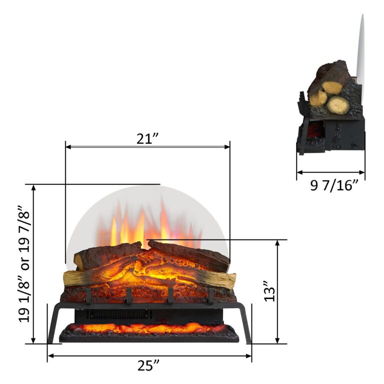 LegendFlame 25" W Free Standing Electric Fireplace Log Set (EF484), Fireplace Insert, Heater 750W/1500W, Crackling Sound, Remote Control… - Image 3
