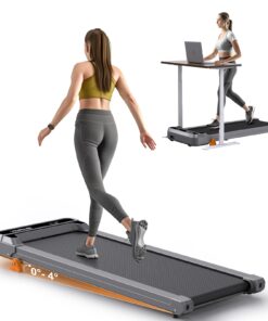 Vitalwalk Walking Pad Treadmill with Incline 3-Levels 300 lbs Capacity Portable Under Desk Treadmill for Home Office Apartment Fitness, Mini Space-Saving Compact Design, Ultra-Quiet 2025 Upgrade Gray