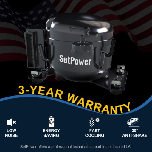 Setpower AJ40 Portable Refrigerator Portable Freezer 42 Quart Electric Cooler Car Refrigerator 12/24V DC Cable & 110/240V AC Car Fridge for Camping,Truck,Travel,SUV,Van,RV - Image 6