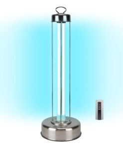 Room Surface UV Light Sanitizer - USA 100W Professional Grade UV-C Lamp for Commercial & Home Use with Timer, & 10,000hr Bulb, EPA Registered, Lab Certified 99.9% Germ Kill in 15 Mins