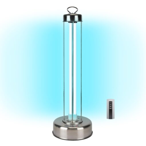 Room Surface UV Light Sanitizer - USA 100W Professional Grade UV-C Lamp for Commercial & Home Use with Timer, & 10,000hr Bulb, EPA Registered, Lab Certified 99.9% Germ Kill in 15 Mins