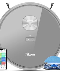 Tikom Robot Vacuum and Mop with LiDAR Navigation L9000, 4000Pa Robotic Vacuum Cleaner, 150Min Max, Smart Mapping, Good for Pet Hair, Carpet, Hard Floor
