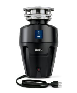 Moen EX100C EX Series 1 HP Continuous Feed Garbage Disposal, Black
