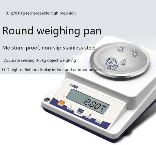 Electronic Scale, Digital Scale, Laboratory Precision Analysis Scale, Digital Jewelry Scale, School Household Use(2100G/0.1G) (One Color 2100G/0.1G) - Image 4