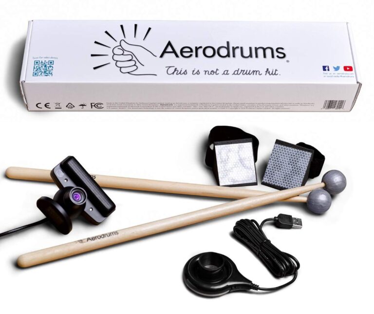 Aerodrums Portable Electronic Drum Set - Air Drum Sticks & Pedals - Practice Drum Accessory more Quiet than Pads - Full Midi Electric Drum Kit that fits a Small Tabletop or Bag - Drummer Gift - Image 5