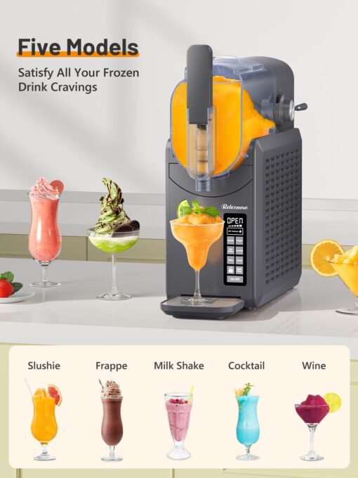 RELEXNOW Slushie Machine Frozen Drink Maker for Home with Self-Cleaning,No Ice Needed,DIY Slushy Maker for Slushie,Frappe,Milk Shake,Cocktail, Wine - Image 8