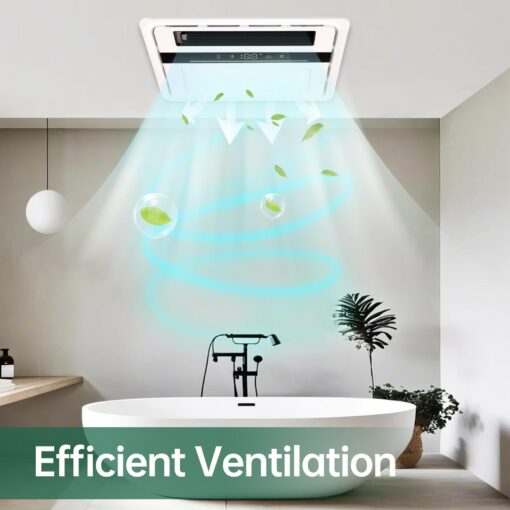 VallisCo Bathroom Exhaust Fan with Light and Heater, 4 in 1 Bathroom Fan with Heater, 1700W Heating Power, 140 CFM Remote Control, Quiet & Powerful for Ventilation, Lighting, Heating, and Drying - Image 7