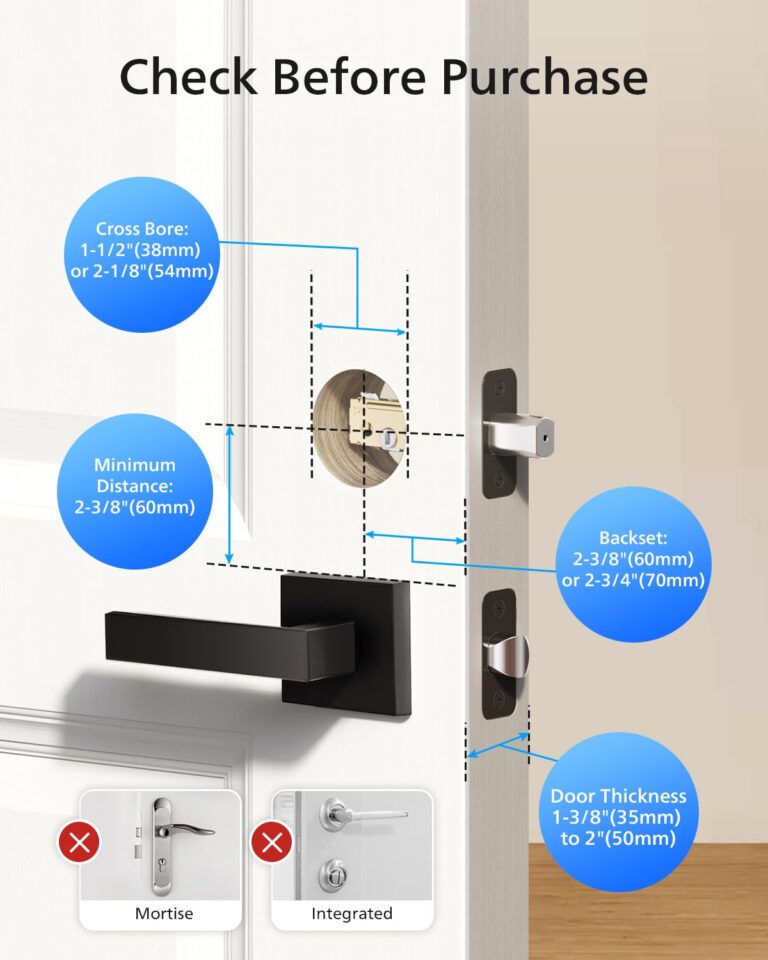 Philips Smart Lock with Handles, Keyless Entry Door Lock Set, Smart Door Lock with 2 Level Handles, Digital Keypad Deadbolt for Front Door, App Fingerprint PIN Code Unlocking, Auto Locking - Image 2
