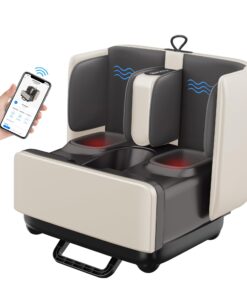 COMFIER 2-in-1 Shiatsu Foot Massager&Foot Rest,FSA HSA Eligible Foot and Calf Massager with APP Control,Heated Feet Massager for Foot Pain Relief,Gifts for Men Women