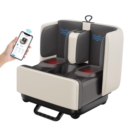 COMFIER 2-in-1 Shiatsu Foot Massager&Foot Rest,FSA HSA Eligible Foot and Calf Massager with APP Control,Heated Feet Massager for Foot Pain Relief,Gifts for Men Women