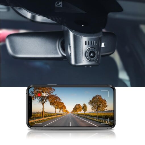 Fitcamx 4K Dash Cam Adapts for Audi 2019-2024 A4 A6 Allroad A3 A5 Q5 S4 S6 Q7 A8 Q8 S8 TT A7 S5 Q3 e-tron (Model A), Car Video Recorder, 2160P UHD Video, OEM Look, WiFi & APP, Parking Mode, 64GB Card
