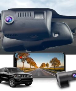 Fitcamx Front 2160P+Rear 1080P Dash Cam for 2014-2025 Jeep Grand Cherokee Summit Overland Limited Sterling Laredo Altitude (HD2-0513), OEM Style, Dual Loop Recording, WiFi & APP, G-Sensor, 128GB Card