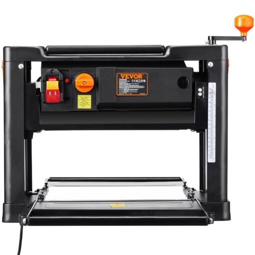 VEVOR Power Benchtop Planers, Three-Blade, Two Speed, 13" Width Worktable Thickness Planer with Extended Infeeding Table, Low Noise for both hard & soft wood material removal - Image 3