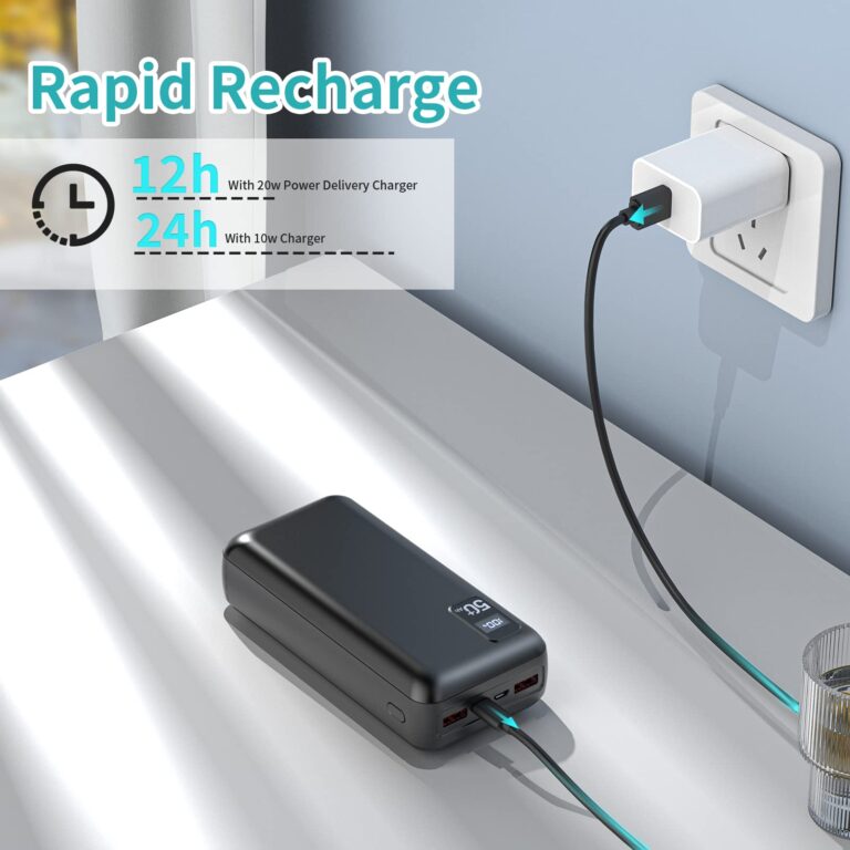 POIYTL Power Bank 50000mAh 22.5W Fast Charging Portable Charger USB-C Quick Charge with 3 Outputs & 2 Inputs LED Display Huge Capacity External Battery Pack for Most Electronic Devices on The Market - Image 4