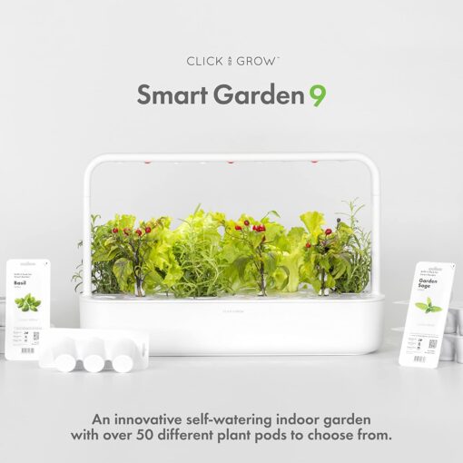 Click and Grow Smart Garden 9 PRO w/Bluetooth | App and Touch Controlled Indoor Garden | Easier Than a Hydroponics Growing System | Herb & Vegetable Garden Starter Kit w/ 9 Plant Pods - Image 8
