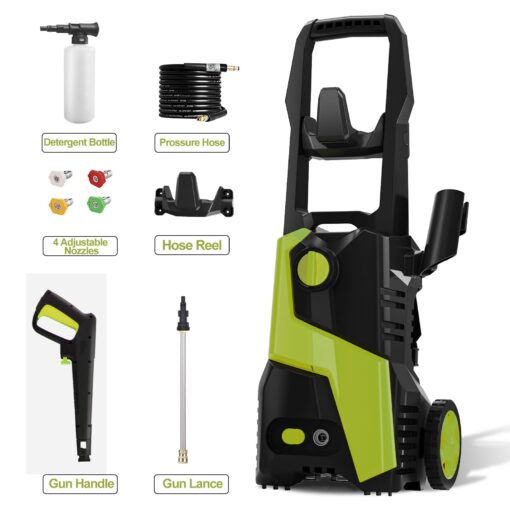 Electric Power Washer 4000P Max 2.5G Pressure Washer Electric Powered 4 Quick Connect Nozzles 25FT Hose, Soap Tank Ideal for Car Driveway Patio Pool Clean - Image 4