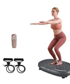 EILISON FitMax 3D XL Vibration Plate Exercise Machine - Whole Body Workout Vibration Fitness Platform w/Loop Bands-Home Workout for Lymphatic Drainage Machine for Weight Loss,Shaping,Wellness,Recovery