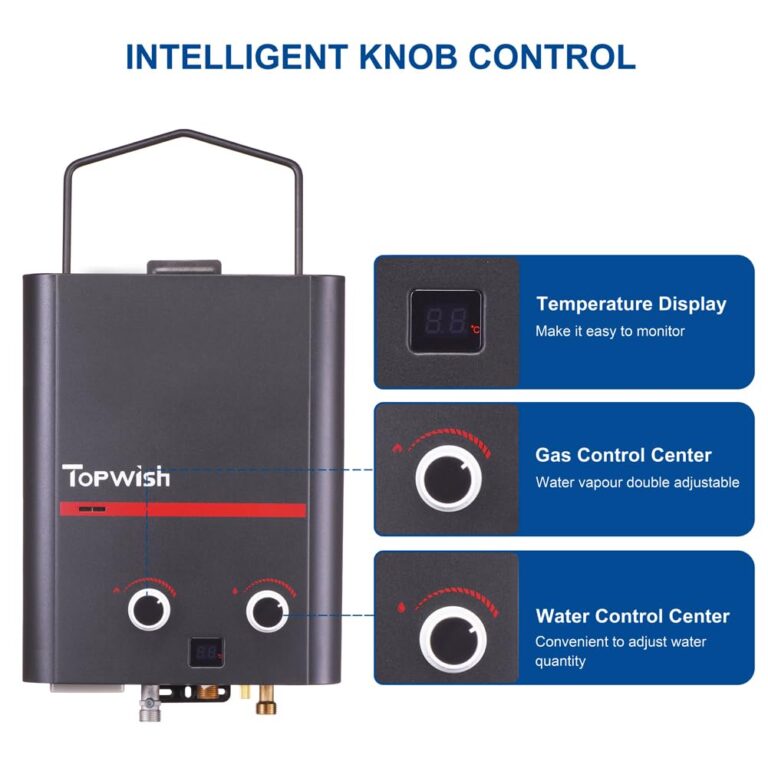 TOPWISH Portable Propane Water Heater Black - Image 8