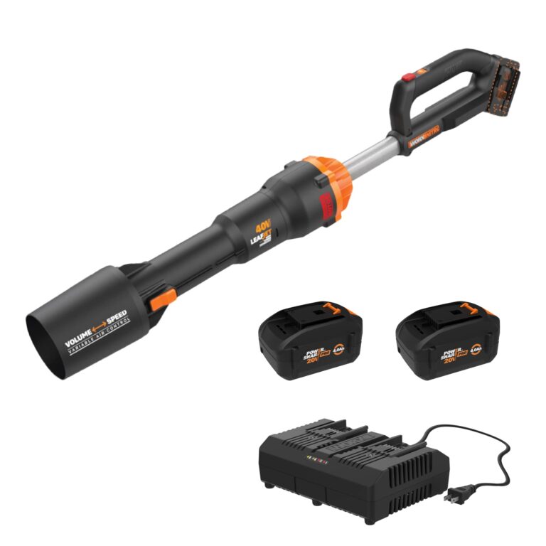 Worx Nitro 40V LEAFJET WG585 Leaf Blower Cordless with Battery & Charger, PowerShare, Blowers for Lawn Care Up to 165 MPH 620 CFM | Worx String Trimmer Cordless GT3.0 20V PowerShare 12" Edger & Weed Trimmer (2 Batteries & Charger Included) WG163 - Image 7