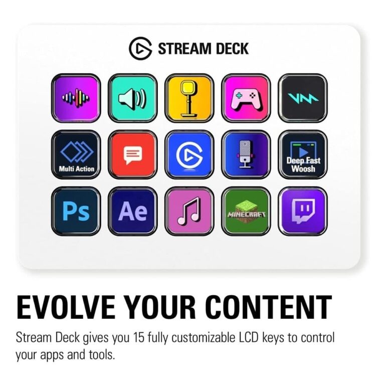 Elgato Stream Deck MK.2 White – Studio Controller, 15 macro keys, trigger actions in apps and software like OBS, Twitch, ​YouTube and more, works with Mac and PC - Image 9