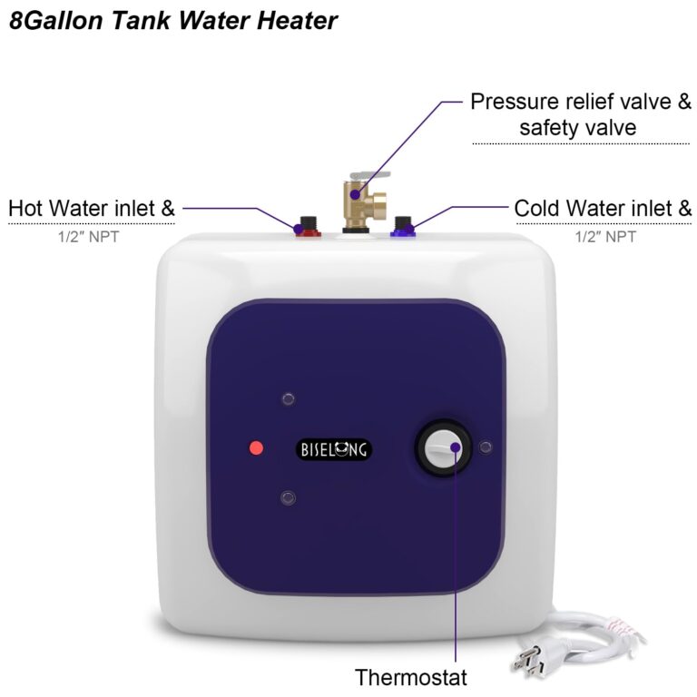 110V-120V 1.5Kw Small Under Sink Tank 8 Gallon Water Heater Hot Storage,Mini Instant Electric RV TR Trailer Kitchen Compact Point-of-Use,30L - Image 7