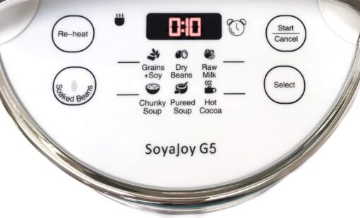 SoyaJoy G5 8in1 Milk Maker | Soy Milk, soaked or dry beans, Almond milk, quinoa milk, Nut Milk, Oat Milk, Cashew Milk | + Soups, Porridges, hot cocoa | Self-Cleaning | Raw Milk Program - Image 5