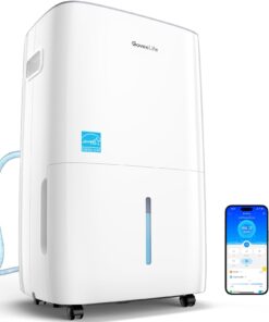GoveeLife Dehumidifier for Home 4,500 Sq.Ft, 50 to 109 Pint Smart Auto Humidity Control, Drain Hose, 2.0Gal Bucket, Energy Star Most Efficient Compressor Dehumidifiers for Basement, Bathroom, Bedroom