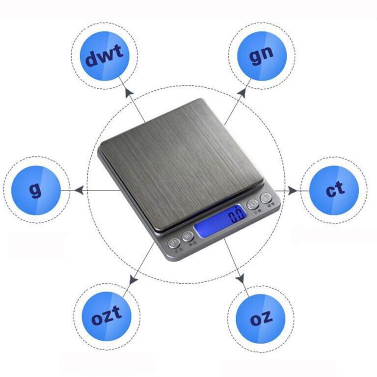 Digital Display Electronic Scale LCD Backlit High Precision Easy Read Tare Function for Fruit Vegetables Weighing (Size : 3kg/0.1g) (500g/0.01g) () - Image 6