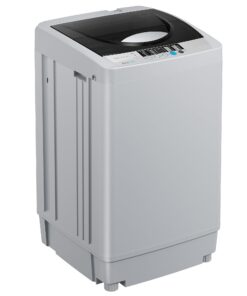 Euhomy 1.59 Cu.Ft. Portable Washing Machine, 11 LBS Capacity, 8 Functions, 8 Water Levels,Full Size Washing Machine with Drain Pump and LED Display for Apartments, RVs, Homes, Gray