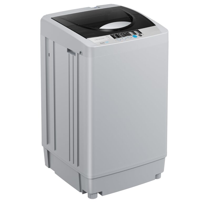 Euhomy 1.59 Cu.Ft. Portable Washing Machine, 11 LBS Capacity, 8 Functions, 8 Water Levels,Full Size Washing Machine with Drain Pump and LED Display for Apartments, RVs, Homes, Gray