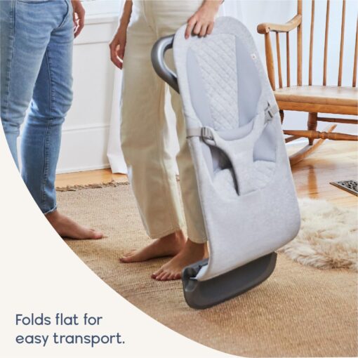 Ergobaby Evolve 3-in-1 Bouncer, Adjustable Multi Position Baby Bouncer Seat, Fits Newborn to Toddler, Oxford Blue - Image 5