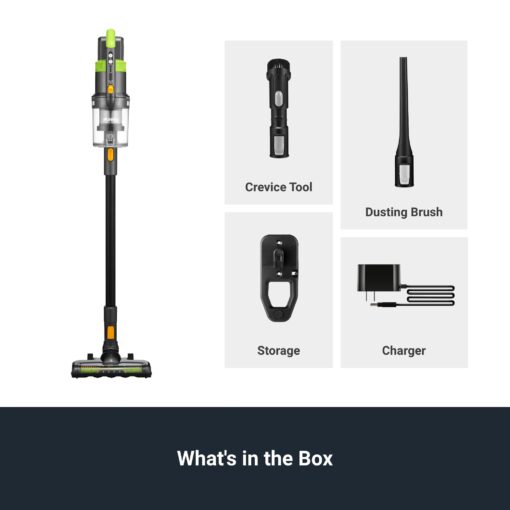 Eureka RapidClean Pro Cordless Vacuum Cleaner for Hard Floors, Lightweight Stick Vacuum LED Headlights, Convenient Stick and Handheld Vac, Green, NEC285GR - Image 2