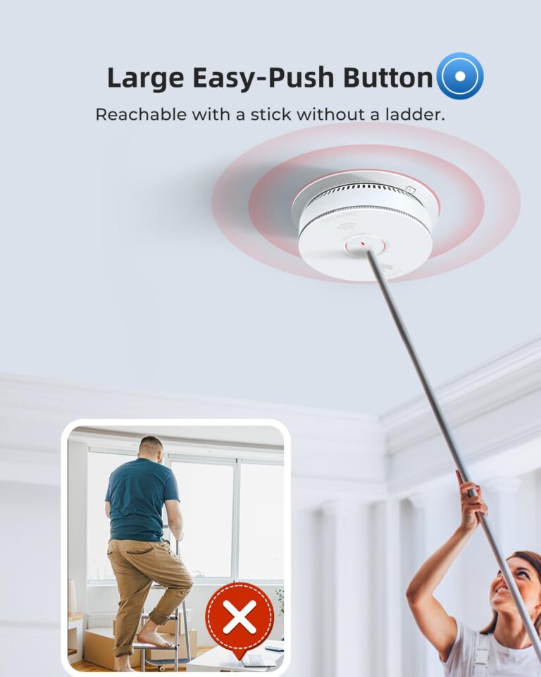SITERWELL Smoke Detector, Smoke and Carbon Monoxide Detector with Voice Speaker, LED Light and Auto-Check, Smoke Alarm and Carbon Monoxide Detector Conforms to UL 217 & UL 2034 Standards, 4 Pack - Image 6