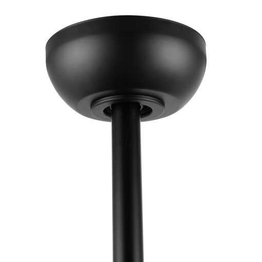 WINGBO 52" DC Ceiling Fan with Lights and Remote, Matte Black Ceiling Fan, 3 Curved ABS Blades, 6-Speed Reversible DC Motor, Modern Ceiling Fan for Kitchen Bedroom Living Room, ETL Listed - Image 2