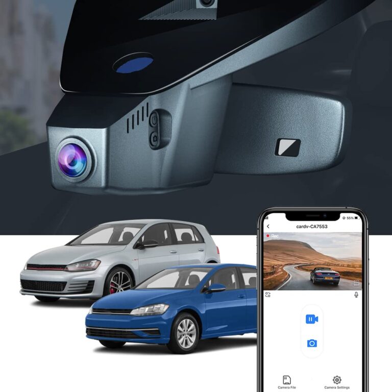 Fitcamx 4K Dash Cam Suitable for Volkswagen Golf GTI Golf R 2015-2024 & Golf (Model B), OEM Look, 2160P UHD Video, Built-in WiFi & APP, Loop Recording, Parking Sensor, Plug & Play, 64GB Card