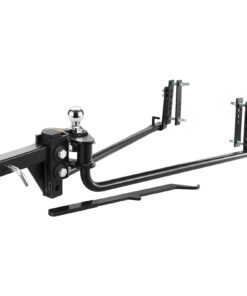 VEOVR Weight Distribution Hitch, 1,000 lbs Weight Distributing Hitches Kit with Sway Control for Trailer, 2-in Solid Steel Shank, 2-5/16 in Alloy Steel Ball, Powder Coated Load Leveling Hitch, Black