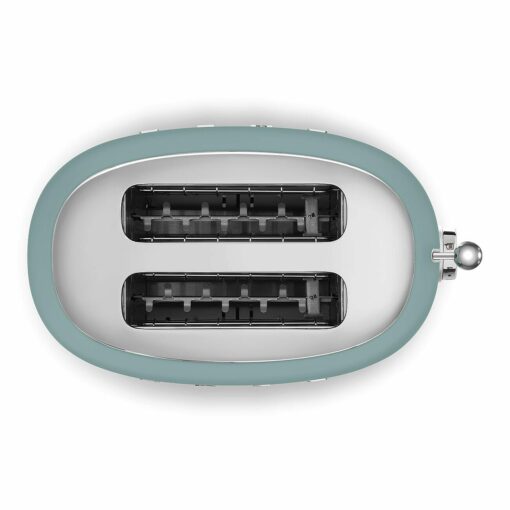 SMEG 2 Slice Toaster with 6 Presets and Defrost Function and Removable Crumb Tray (Jade) - Image 4