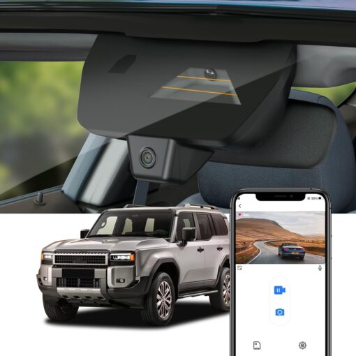 Fitcamx 4K Dash Cam Suitable for Toyota Land Cruiser 2024 2025 First Edition 1958 (J250/Gen15), OEM Look, UHD 2160P Video, Built-in WiFi & APP, Loop Recording, G-Sensor, Plug & Play, 64GB Card