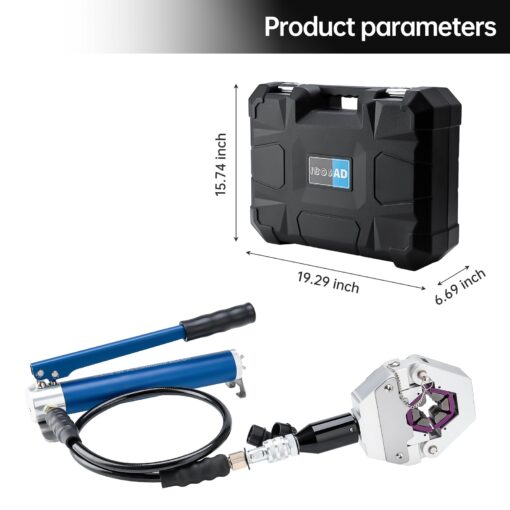 IBOSAD Hydraulic Hose Crimper Hydra-Krimp 71500 Manual A/C Hose Crimper Kit Air Conditioning Repaire Handheld Hydraulic Hose Crimping Tool (Split with Manual Pump) - Image 4