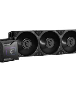MSI MEG CORELIQUID S360 AIO CPU Liquid Cooler - 2.4" IPS Display, 7th Gen Asetek Pump, VRM Fan, 3 x Silent Gale P12 Fans, Evaporation-Proof Tubing, MSI Center Customizable - AMD & Intel Compatible