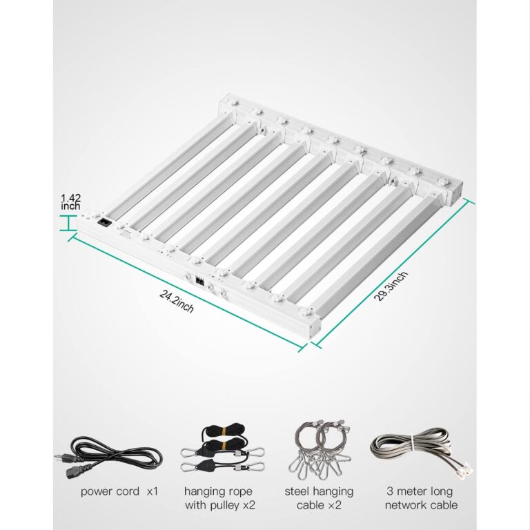 SZHLUX 2023 New 400 Watt LED Grow Light 4×4ft Daisy Chain Dimmable Full Spectrum Grow Light for Indoor Plants, Commercial Grow Lights for Seeding Veg Flower Growing Lamps - Image 5