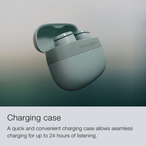 Bowers & Wilkins Pi6 Wireless Earbuds (Glacier Blue), in-Ear Bluetooth Earphones with aptX Adaptive & 12mm Drivers, Bespoke Active Noise Cancelling Earbuds, 3 Built-in Mics, 15-Min Quick Charging - Image 4
