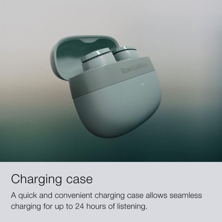 Bowers & Wilkins Pi6 Wireless Earbuds (Glacier Blue), in-Ear Bluetooth Earphones with aptX Adaptive & 12mm Drivers, Bespoke Active Noise Cancelling Earbuds, 3 Built-in Mics, 15-Min Quick Charging - Image 4