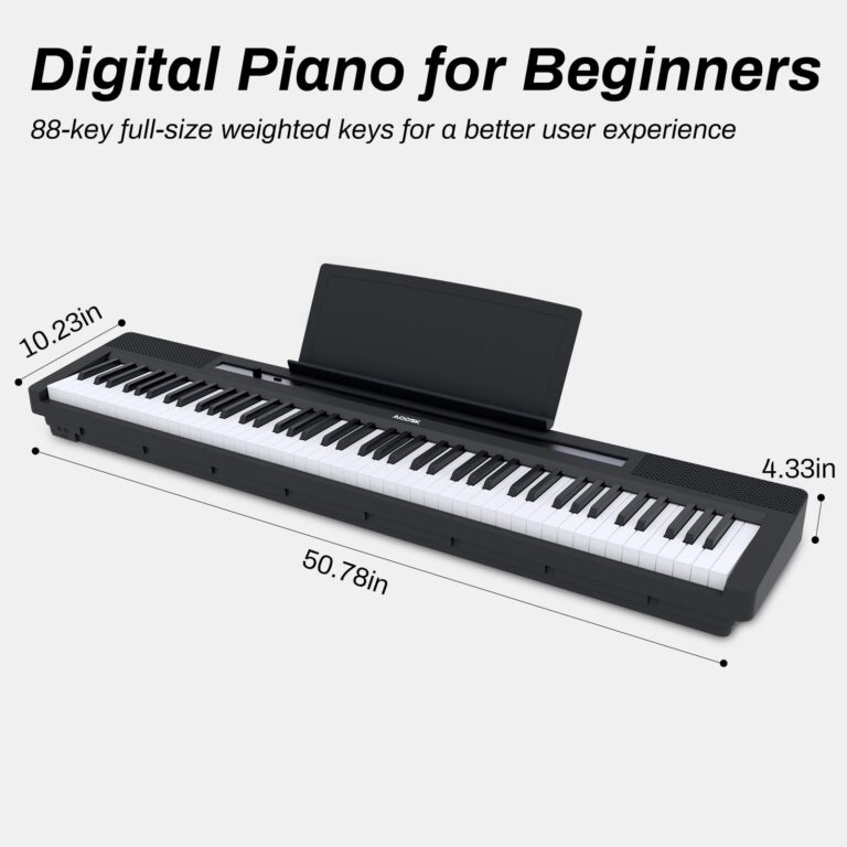 AODSK 88-Key Weighted Action Digital Piano, Grade Hammer Action Keyboard for Beginner Kids/Adults, Black (S-200 Digital Piano with Three-Pedal) - Image 7