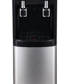 Primo Bottom-Loading Water Dispenser - 2 Temp (Hot-Cold) Water Cooler Water Dispenser for 5 Gallon Bottle w/Child-Resistant Safety Feature, Black and Stainless Steel